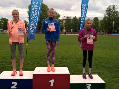 Ogres novada Sporta Centra atklātās sacensības vieglatlētikā U14 grupā, mūsu medaļnieki: