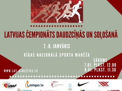 Nedēļas nogalē notiks Latvijas Čempionāts daudzcīņās un soļošanā