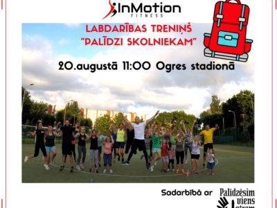 SPORTA AKTIVITĀTES “InMotion:Labdarības treniņš “Palīdzi skolēnam!””