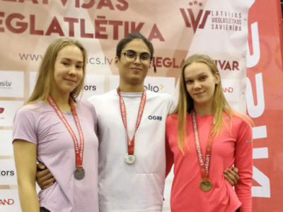 Ogres NSC vieglatlētiem sešas Latvijas čempionāta medaļas