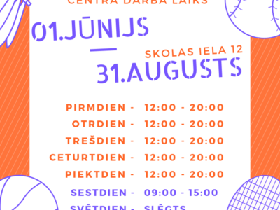 Sporta zālē, Skolas ielā 12, mainīts darba laiks