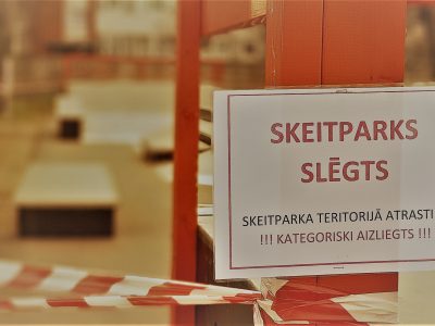 Skeitparks slēgts