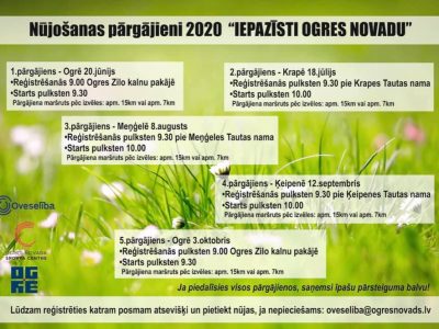 Nūjošanas pārgājieni “Iepazīsti Ogres novadu”