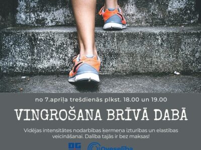 Pavasarī Oveselība organizēs vingrošanas nodarbības tiešsaistē un brīvā dabā