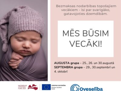 Topošos vecākus aicina uz nodarbību ciklu “Mēs būsim vecāki”
