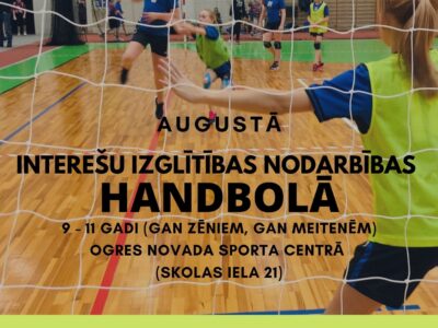 Handbola nodarbības augustā