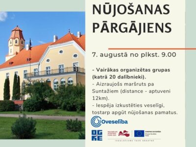Oveselība aicina uz nūjošanas pārgājienu Suntažos