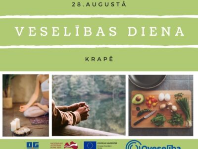 Vasaras izskaņā 28.augustā Oveselība aicina piedalīties Veselības dienā Krapē