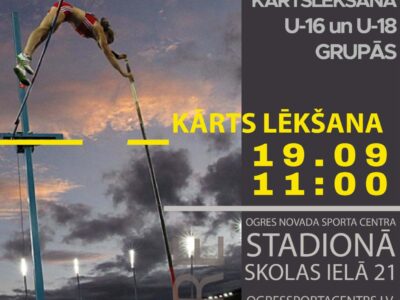 Atklātās sacensības kārtslēkšanā U16 un U18 grupās