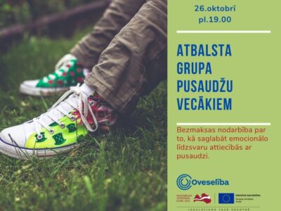 Oveselība aicina pusaudžu vecākus piedalīties atbalsta grupas nodarbībā