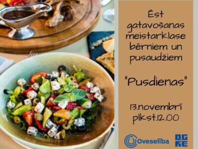 Oveselība aicina bērnus un pusaudžus uz ēst gatavošanas meistarklasi.