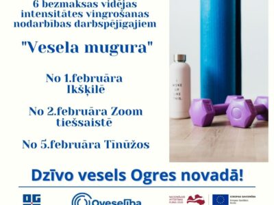 Bezmaksas vingrošanas gan klātienē, gan attālināti