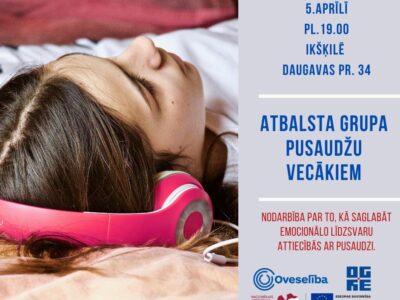 Oveselība aicina pusaudžu vecākus piedalīties atbalsta grupas nodarbībā