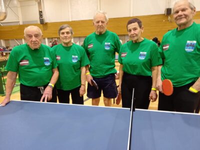 Ogres novada senioriem 2. vieta galda tenisa turnīrā