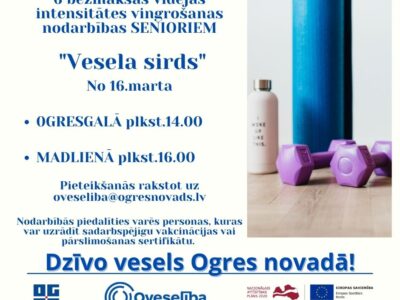 Vingrošana senioru sirds veselības un vispārējās labsajūtas veicināšanai
