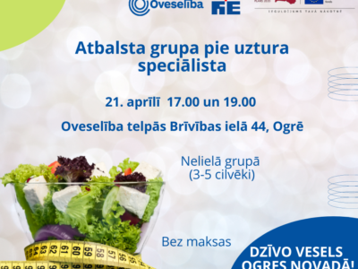 Atbalsta grupa pie uztura speciālista