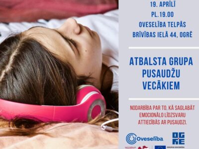 Oveselība aicina pusaudžu vecākus piedalīties atbalsta grupas nodarbībā