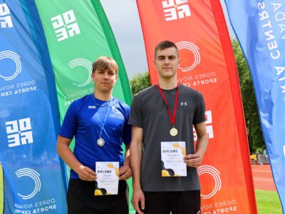 Aizvadītas Ogres NSC atklātās sacensības vieglatlētikā U18, U20 grupās – mūsu medaļnieki