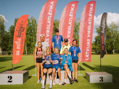 Ogres vieglatlētiem medaļas Latvijas čempionātā U14 grupā