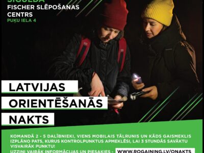 Aicinām pieteikties Latvijas Orientēšanās naktij 2022