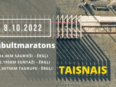 Dubultmaratons “Taisnais” no Sauriešiem līdz Ērgļiem notiks 8. oktobrī