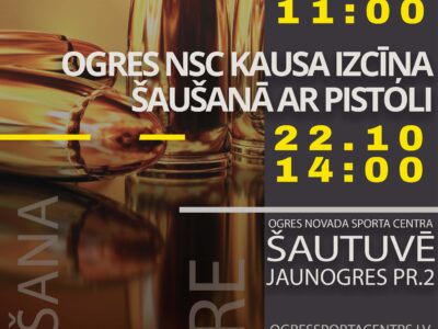 Ogres NSC kausa izcīņa ložu šaušanā un šaušanā ar pistoli