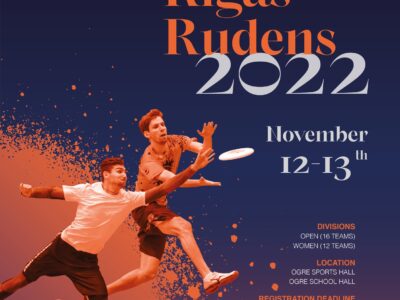 Starptautiskais Frisbija turnīrs “Rīgas Rudens” jau šajā nedēļas nogalē