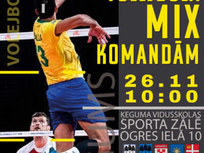 Ogres novada sacensības volejbolā MIX komandām.