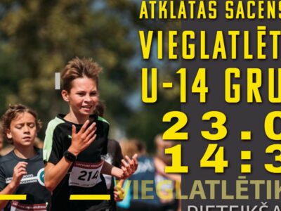 Ogres novada sporta centra atklātās sacensības vieglatlētikā U14 grupā