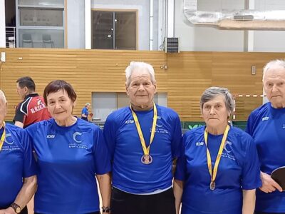 Ogres novada komandas LSVS 60. sporta spēles galda tenisā