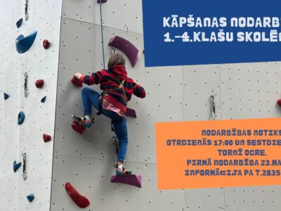 Kāpšanas nodarbības 1.-4.klašu skolēniem