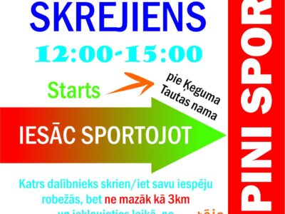 Jaunā gada skrējiens Ķegumā “Iesāc sportojot, turpini sportojot”