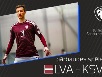 Latvijas nacionāla telpu futbola izlase viesosies Ogrē