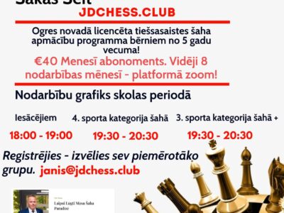 Šaha nodarbības tiešsaistē