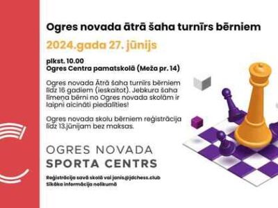 Ogres novada ātrā šaha turnīrs bērniem