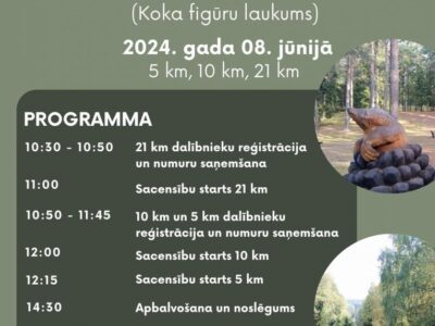 Čempionāts un Iešanas sacensības notiek 8. jūnijā dabas parkā “Ogres Zilie kalni”