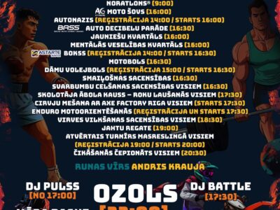 Vīru spēles 2024 – 3.augustā Ķeguma pludmalē