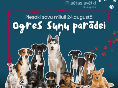 Piesaki savu mīluli Ogres suņu parādei – Ogres pilsētas svētkos!