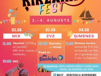 2.-4.augustā norisināsies Pludmales volejbola festviāls “Ķirzaka Fest”