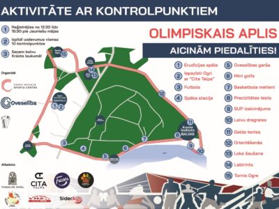 Ogres pilsētas svētku ietvaros piedalies aktivitātē – Olimpiskais aplis