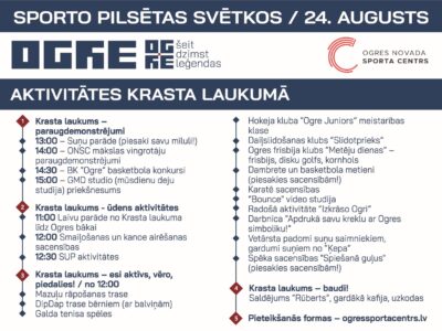 Ogres pilsētas svētku aktivitātes krasta laukumā