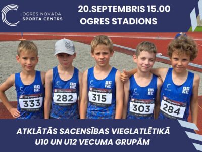 Atklātās sacensības vieglatlētikā U10 un U12 vecuma grupā